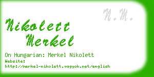 nikolett merkel business card